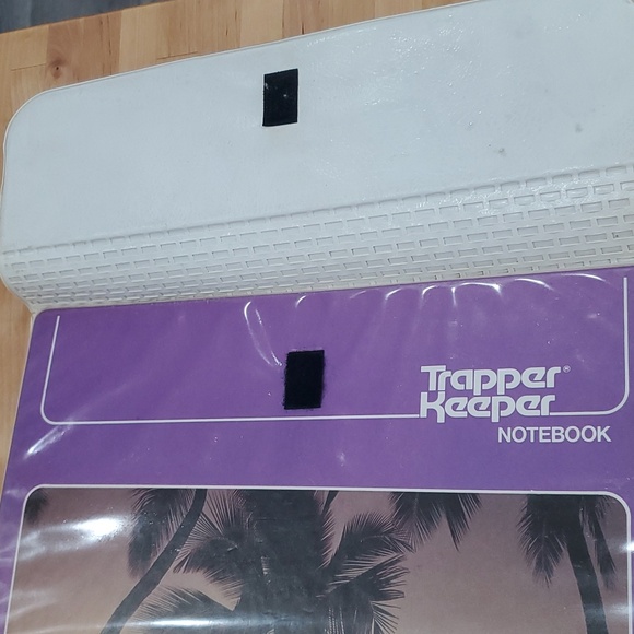 VINTAGE TRAPPER KEEPER TROPICAL SCENERY PALM TREES SUNSET - Picture 4 of 12